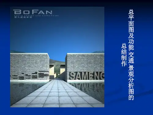 总平面图及功能,交通,景观分析图的总结制作