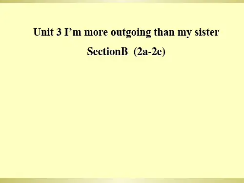 人教八年级上册 UNIT3Section B 2a —2e(共12张PPT)