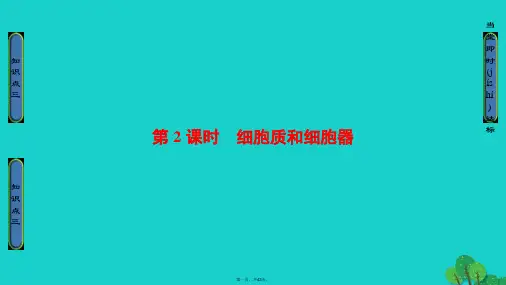 高中生物第3章细胞的结构和功能第2节细胞的类型和结构(第2课时)细胞质和细胞器课件苏教版必修1