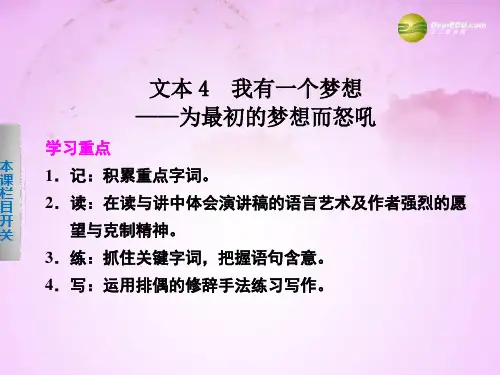 我有一个梦想课件 苏教版必修