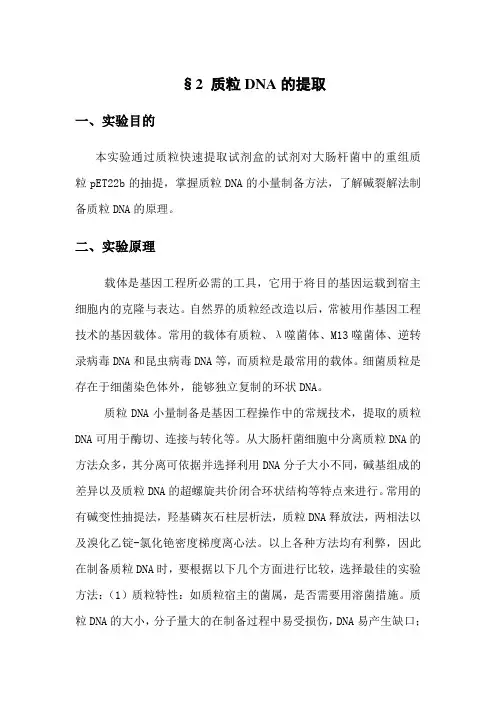 质粒DNA的提取 3