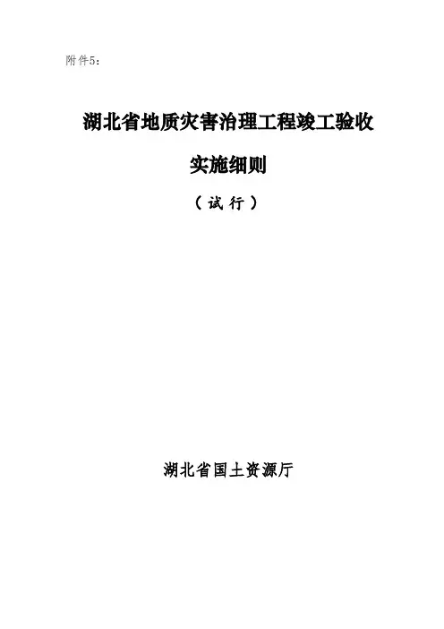 地质灾害验收标准 2