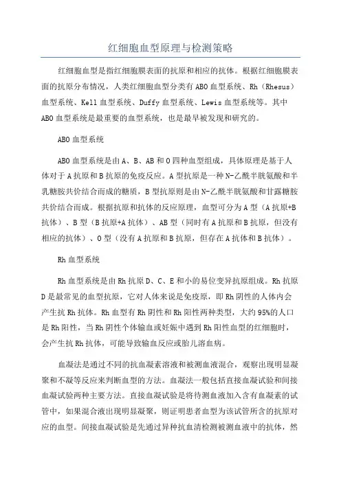 红细胞血型原理与检测策略