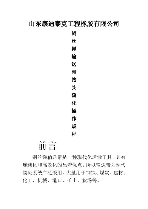 钢丝绳芯输送带硫化接头