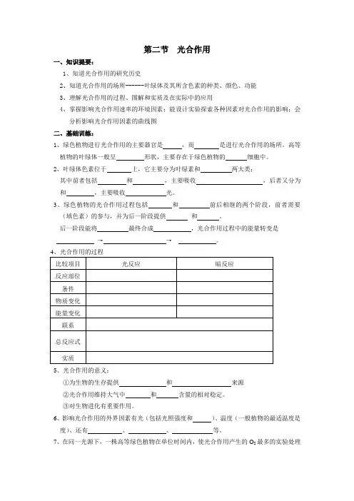 光合作用练习