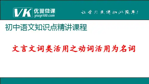 文言文词类活用之动词作名词