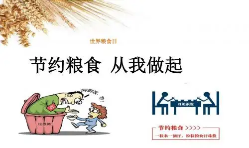 节粮爱粮主题班会PPT课件
