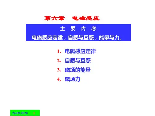 电磁场与电磁波 第6章  电磁感应PPT课件