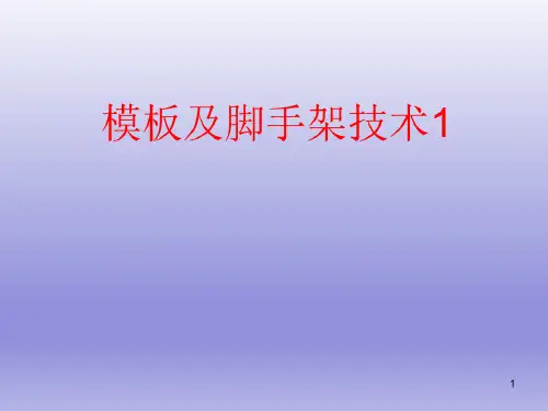 建筑工程-新型模板及脚手架技术培训上