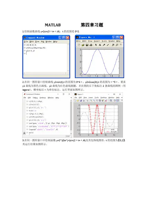 MATLAB  第四章习题