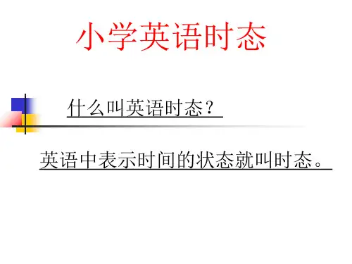 最新2019年整理四个重要小学英语时态PPT