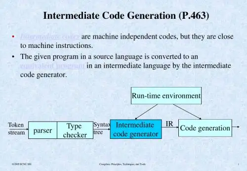 chapter8-intermediate code generation