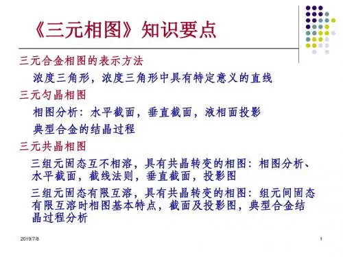 天大《三元相图》知识要点