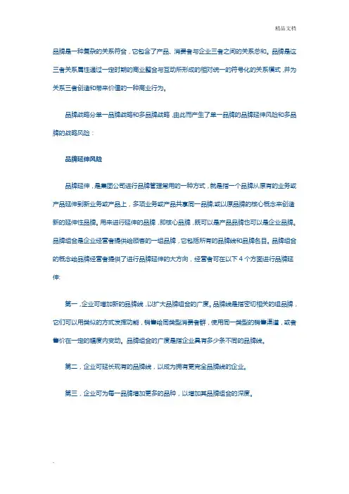 风险管理—品牌风险管理体系