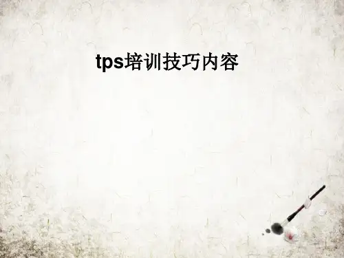 tps培训技巧内容