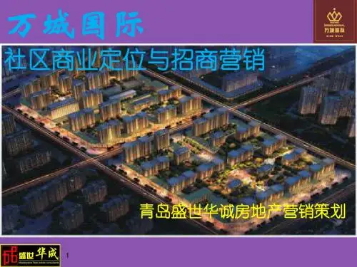 2015年东明万城国际社区商业定位与招商营销81p