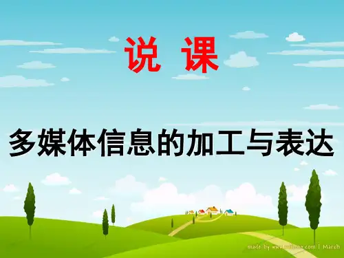 3.3多媒体信息的加工与表达_说课课件