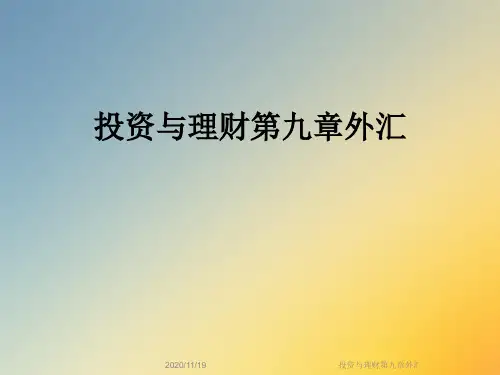 投资与理财第九章外汇