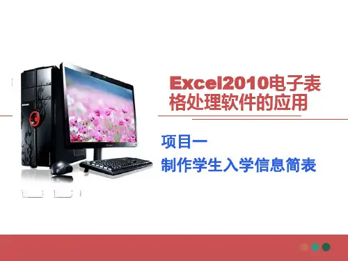 认识EXCEL  制作入学信息简表