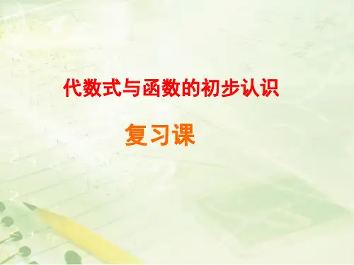 【精品课件】初中数学《代数式与函数的初步认识》PPT(青岛版)