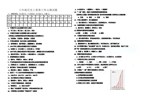 12-13八年级历史上册第六单元测试题[1]