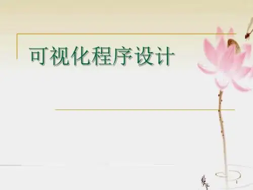 [精品课件]可视化程序设计编程教学教案