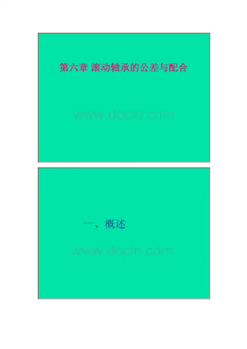 滚动轴承的公差与配合