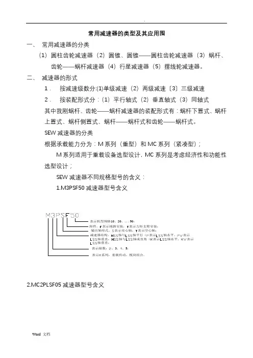 常用减速器的类型 2