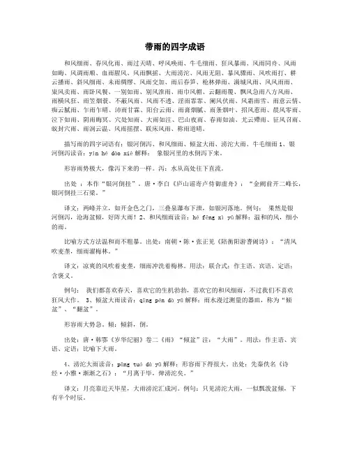 带雨的四字成语