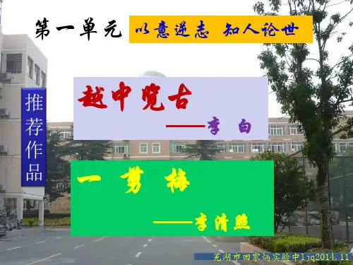 《越中览古》《一剪梅》课件