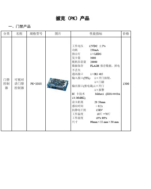 披克(PK)产品