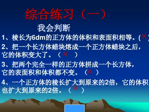 北师大版五年级数学下册《表面积体积专项练习
