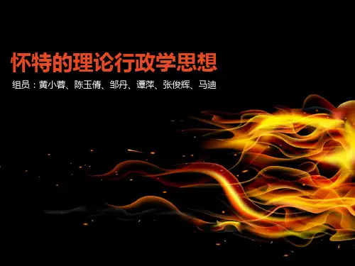 怀特的理论行政学思想
