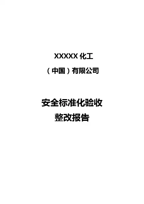 安全标准化验收整改报告
