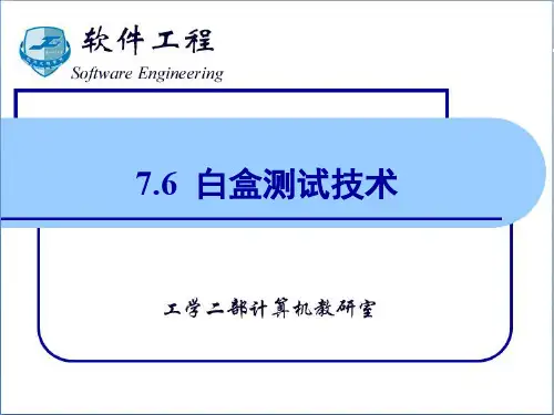 软件工程--白盒测试技术  ppt课件