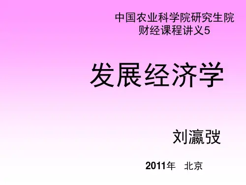 发展经济学课程讲义(ppt 48页)