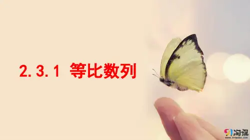 课件4:2.3.1等比数列