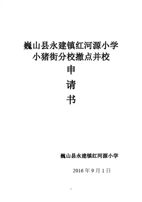 红河源小学撤并校点情况汇报