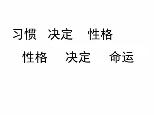 高中生习惯养成教育主题班会PPT课件