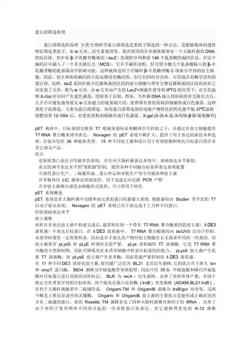 蓝白斑筛选原理