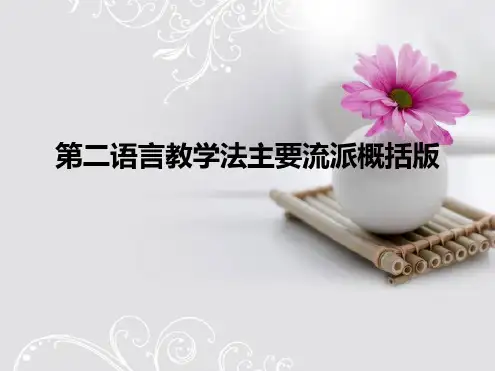 第二语言教学法主要流派概括版