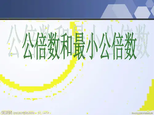 公倍数和最小公倍数  课件