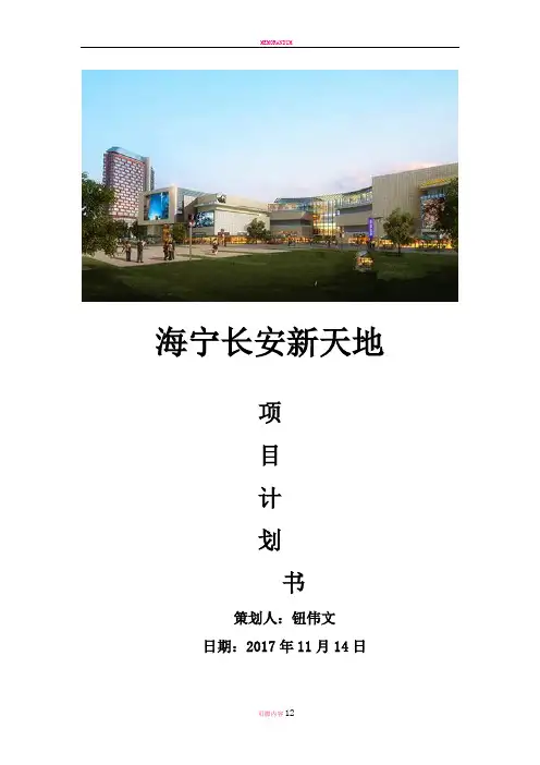 商业综合体计划书