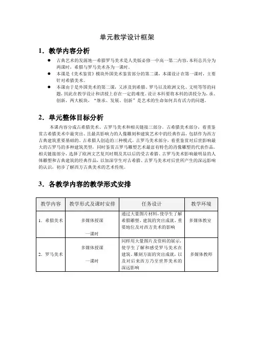 美术_单元教学设计框架