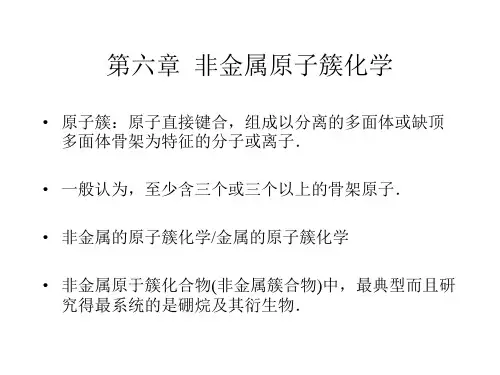 非金属原子簇化学