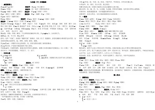 九下字词整理