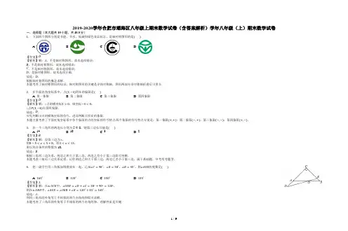 2019-2020学年合肥市瑶海区八年级上期末数学试卷(含答案解析)