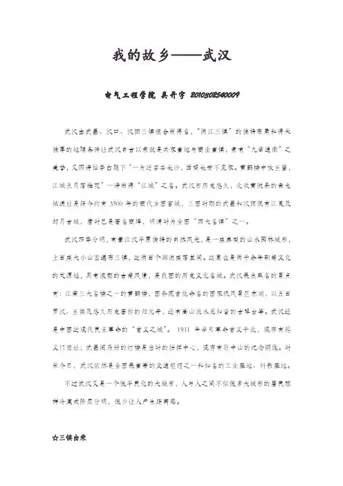 我的故乡——武汉
