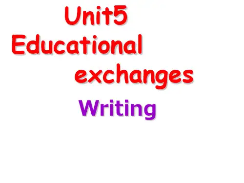 【牛津深圳版】八年级英语上册Unit5Writing课件