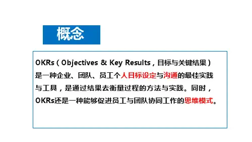 OKR敏捷目标管理演示ppt课件